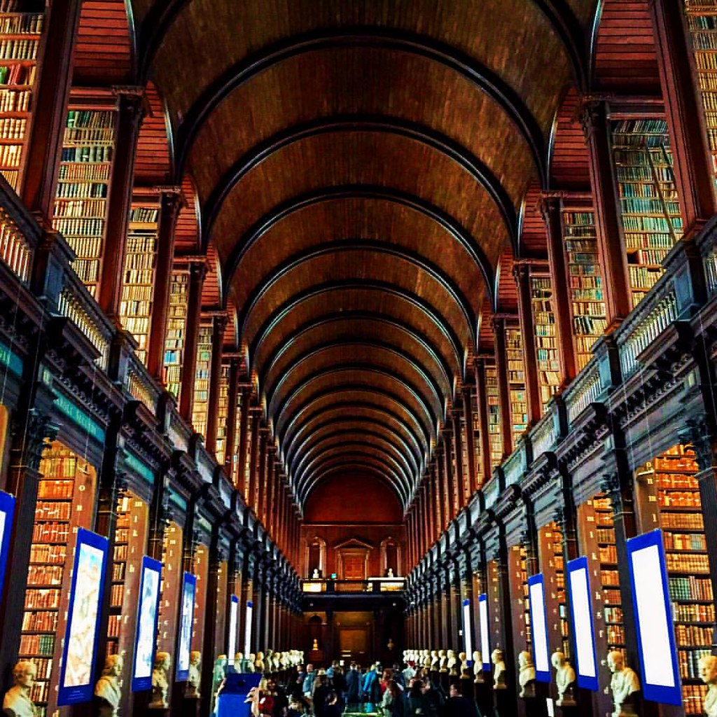 Inside the Long Room at the Old Library. Trinity College, Dublin Used as the inspiration for the Jedi Archives in Star Wars #picoftheday #photooftheday #library #starwars #dublin #ireland