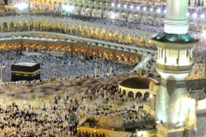 Before the Hajj is complete, pilgrims must return to Mecca to perform a 'farewell tawaf' around the Kaaba.