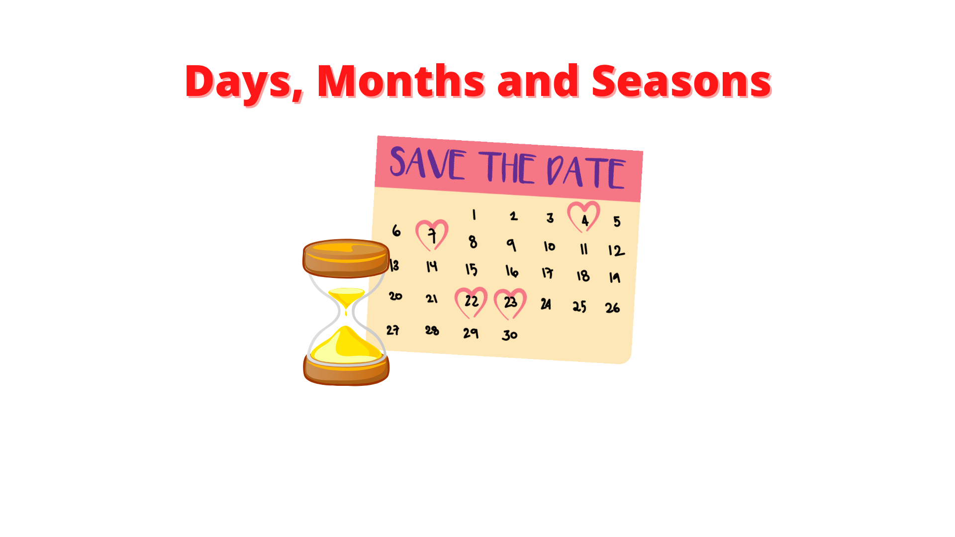 días, meses y estaciones